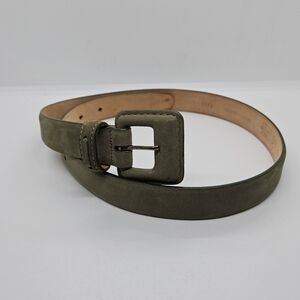Harken LTD made in USA olive green nubuck leather belt small